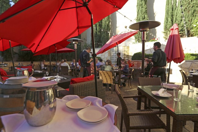 Chalkboard restaurant patio