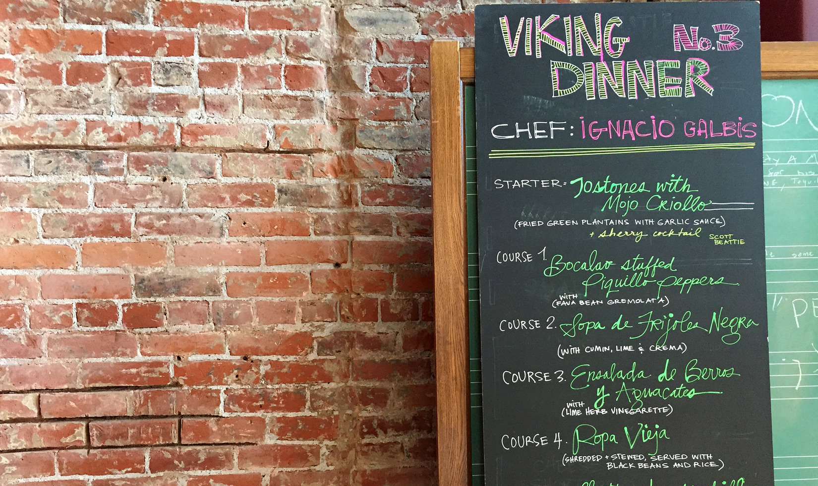 wine bar menu posted outside the restaurant