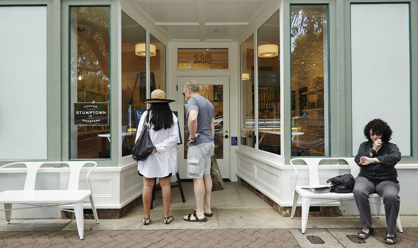 a couple looking for the available menu in the store