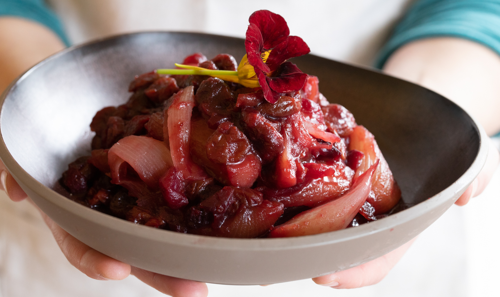 Thanksgiving Dinner Ideas 5 jordan winery sherry shallot cranberry sauce thanksgiving side in a bowl