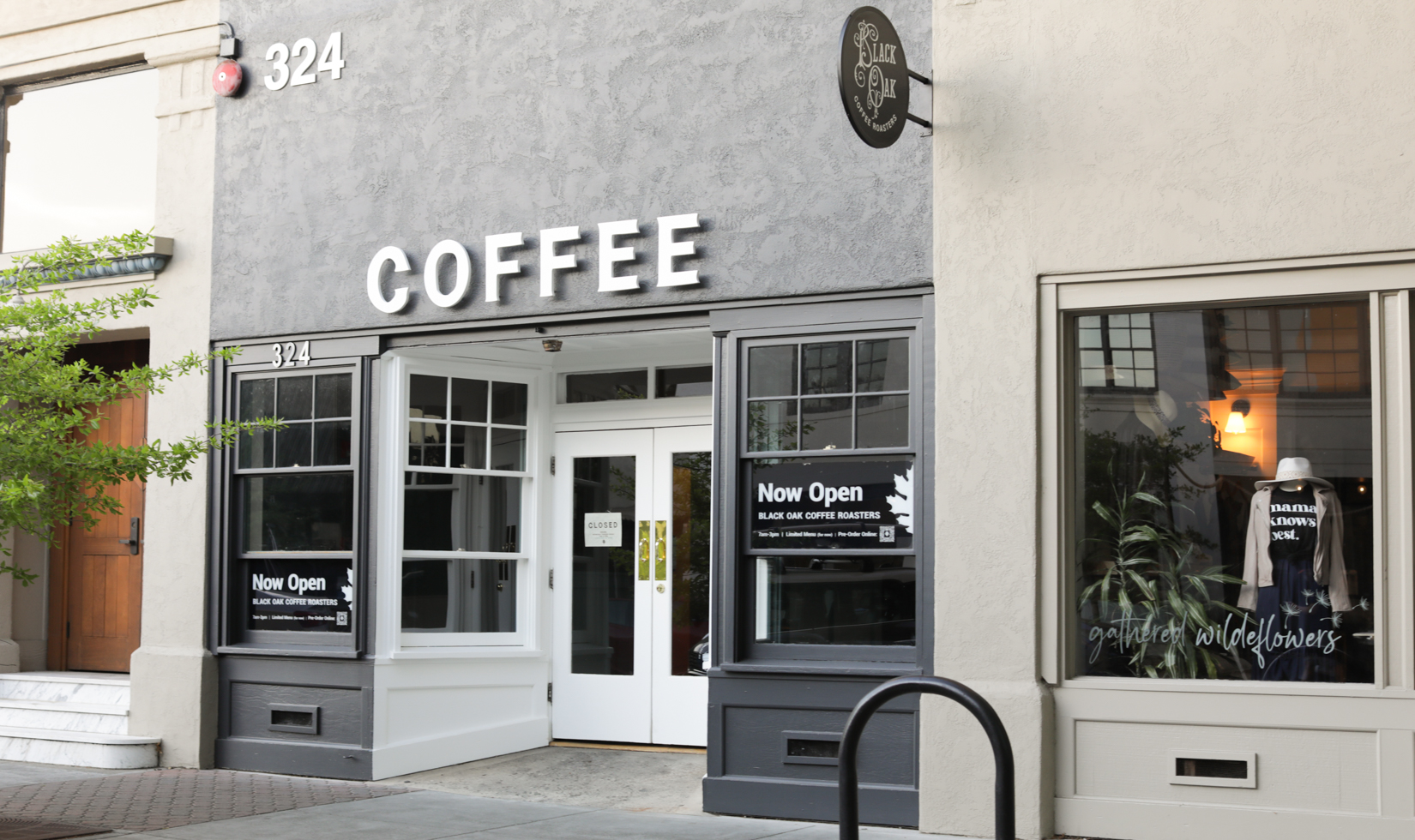 exterior of coffee shop